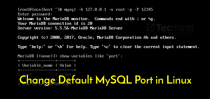 عوض کردن پورت MySQL/MariaDB